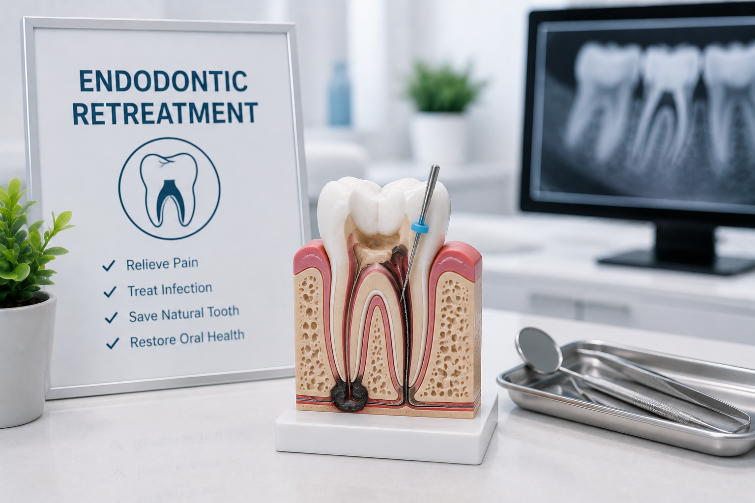 Endodontic retreatment at Olympia Dental