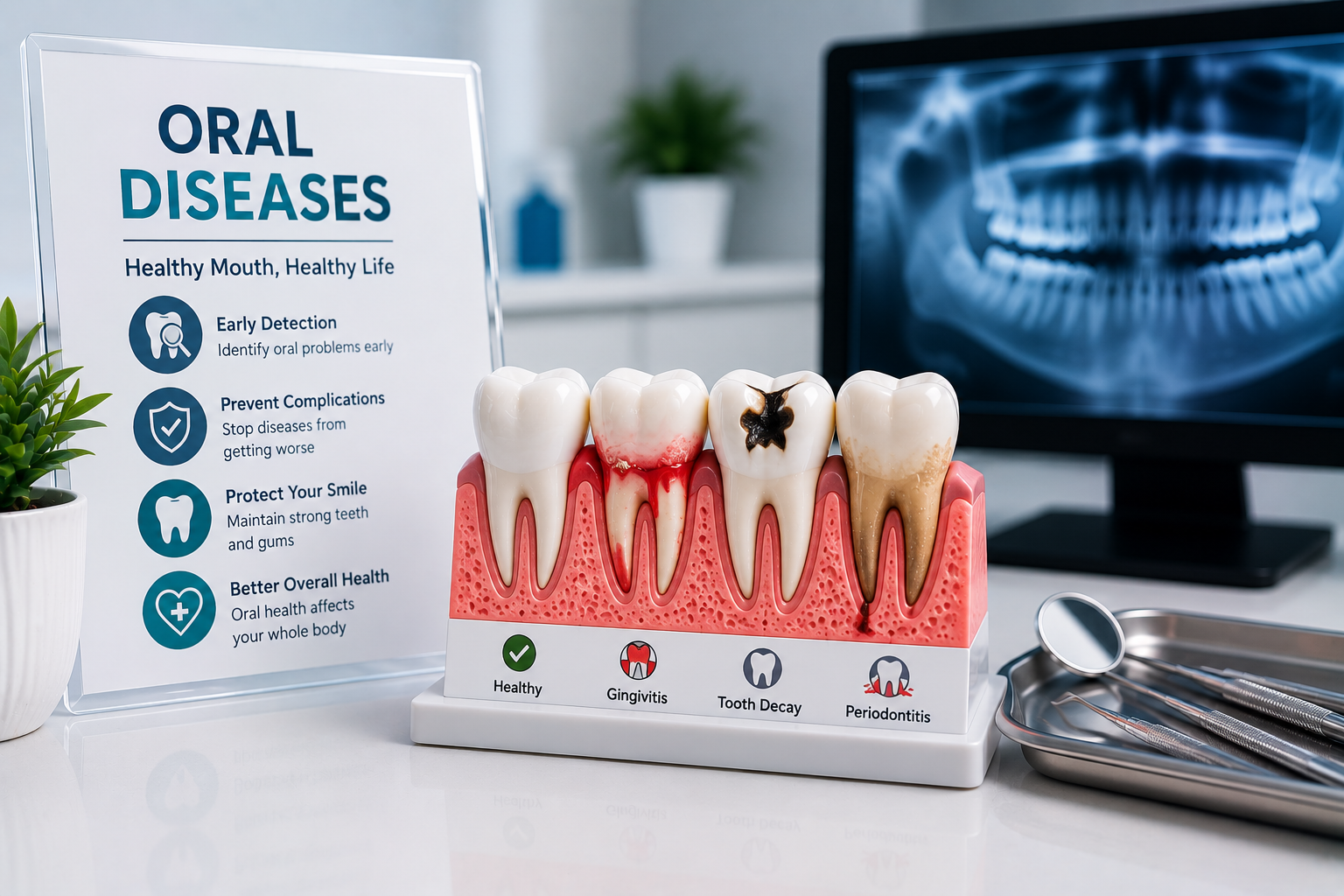 Oral diseases diagnosis and treatment at Olympia Dental